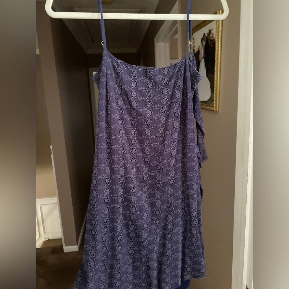 Navy eyelet dress